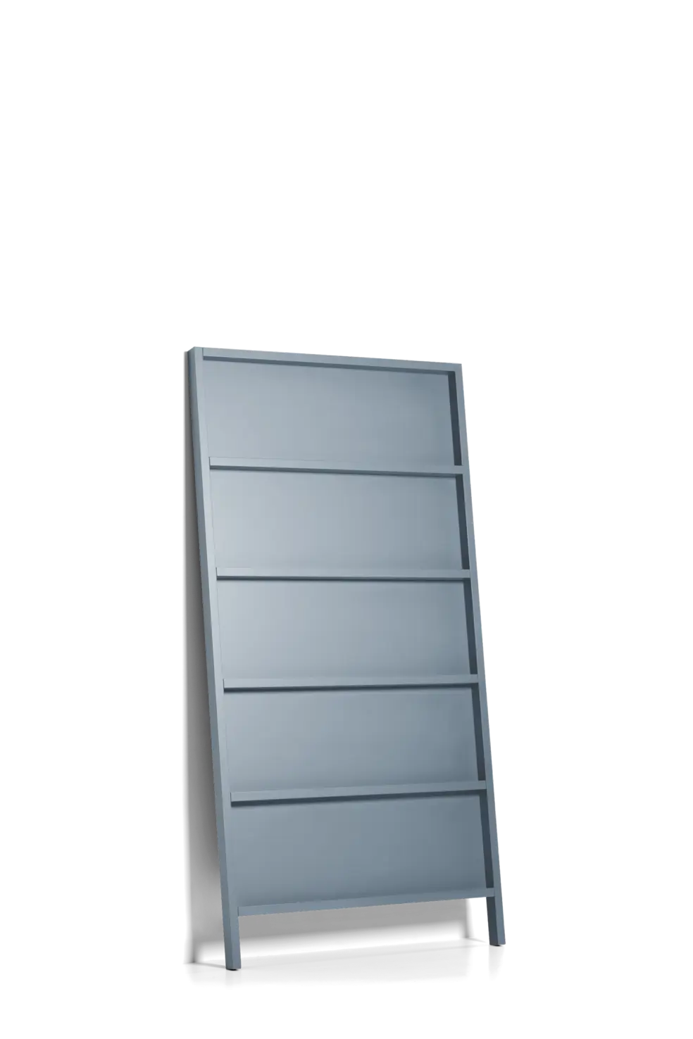 Oblique Small bookshelf silver grey